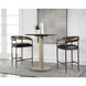 Zanatta 35 inch Charcoal Black Leather Counter Stool